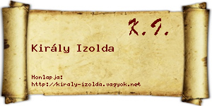 Király Izolda névjegykártya